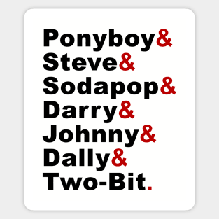 The outsiders names Sticker